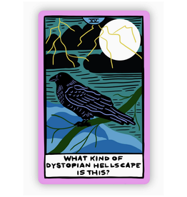 Tarot Sticker - What Kind of Dystopian Hellscape is This?