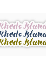 Rhode Island Text Stack Sticker