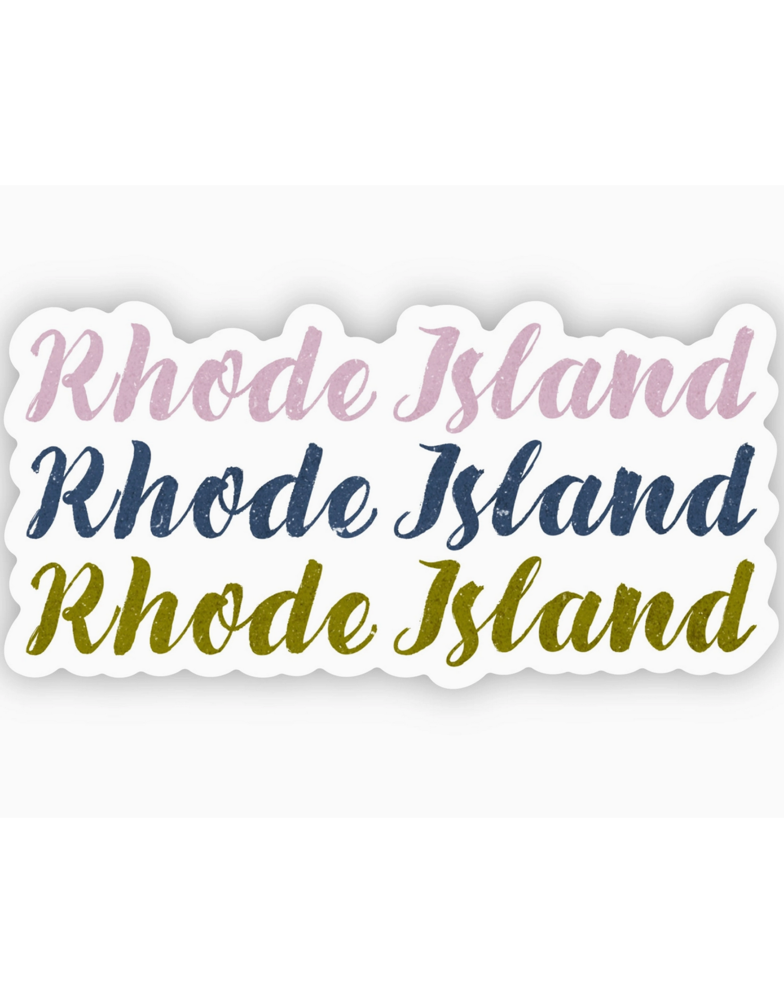 Rhode Island Text Stack Sticker