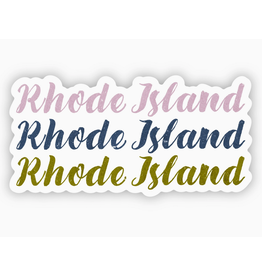 Rhode Island Text Stack Sticker