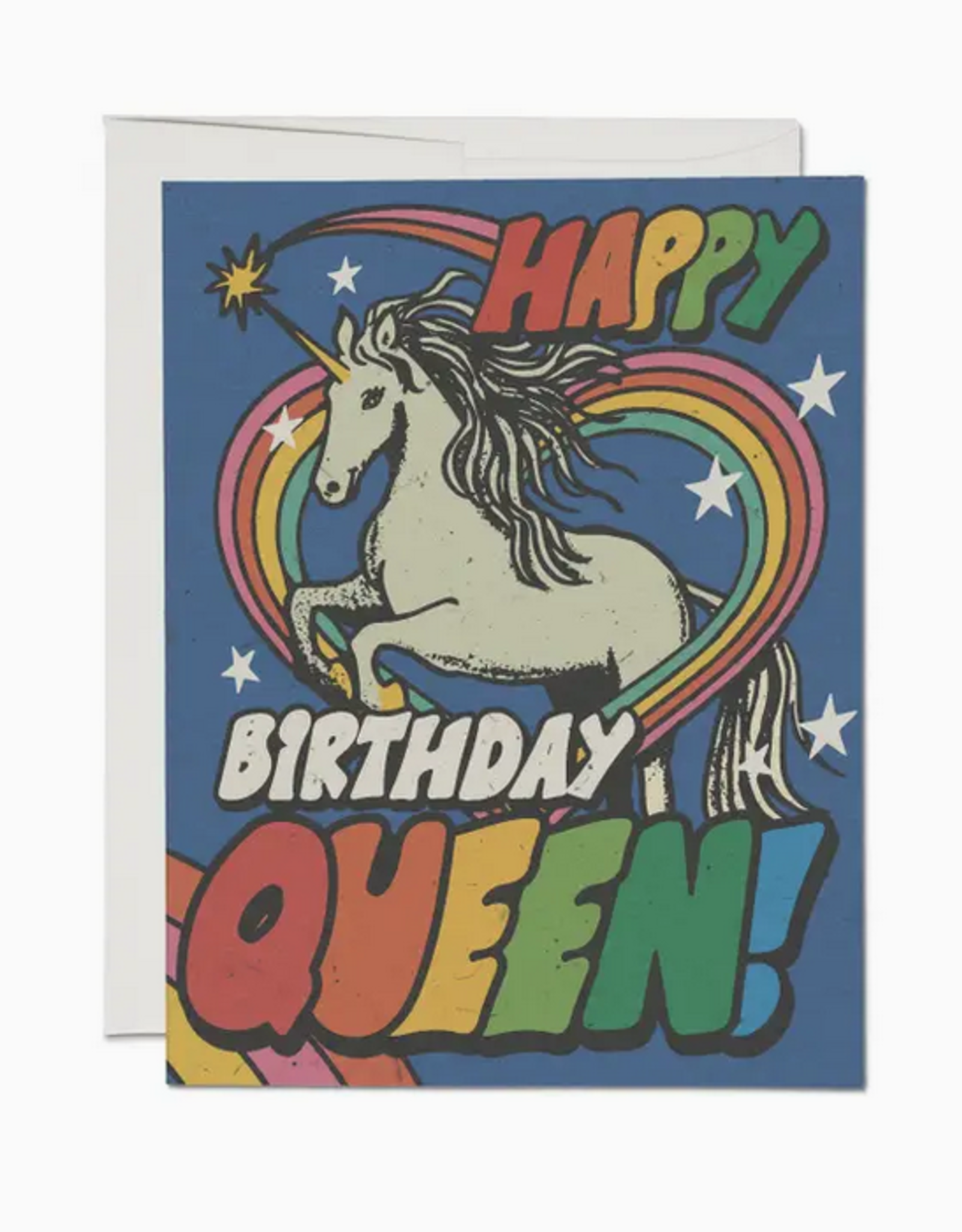 Happy Birthday Queen Unicorn Greeting Card