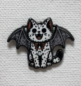 Spotted Cat Bat Enamel Pin