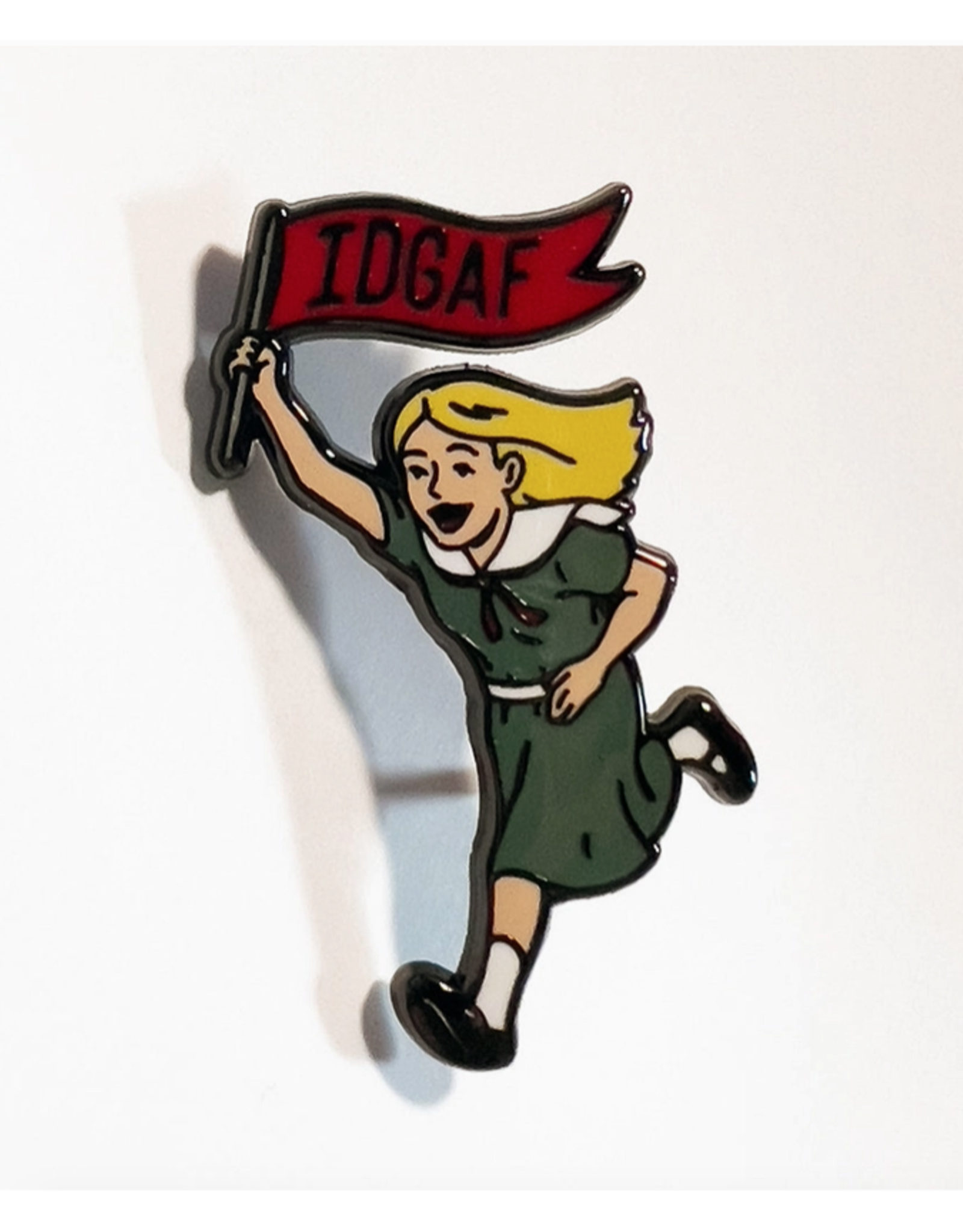 IDGAF Flag Enamel Pin