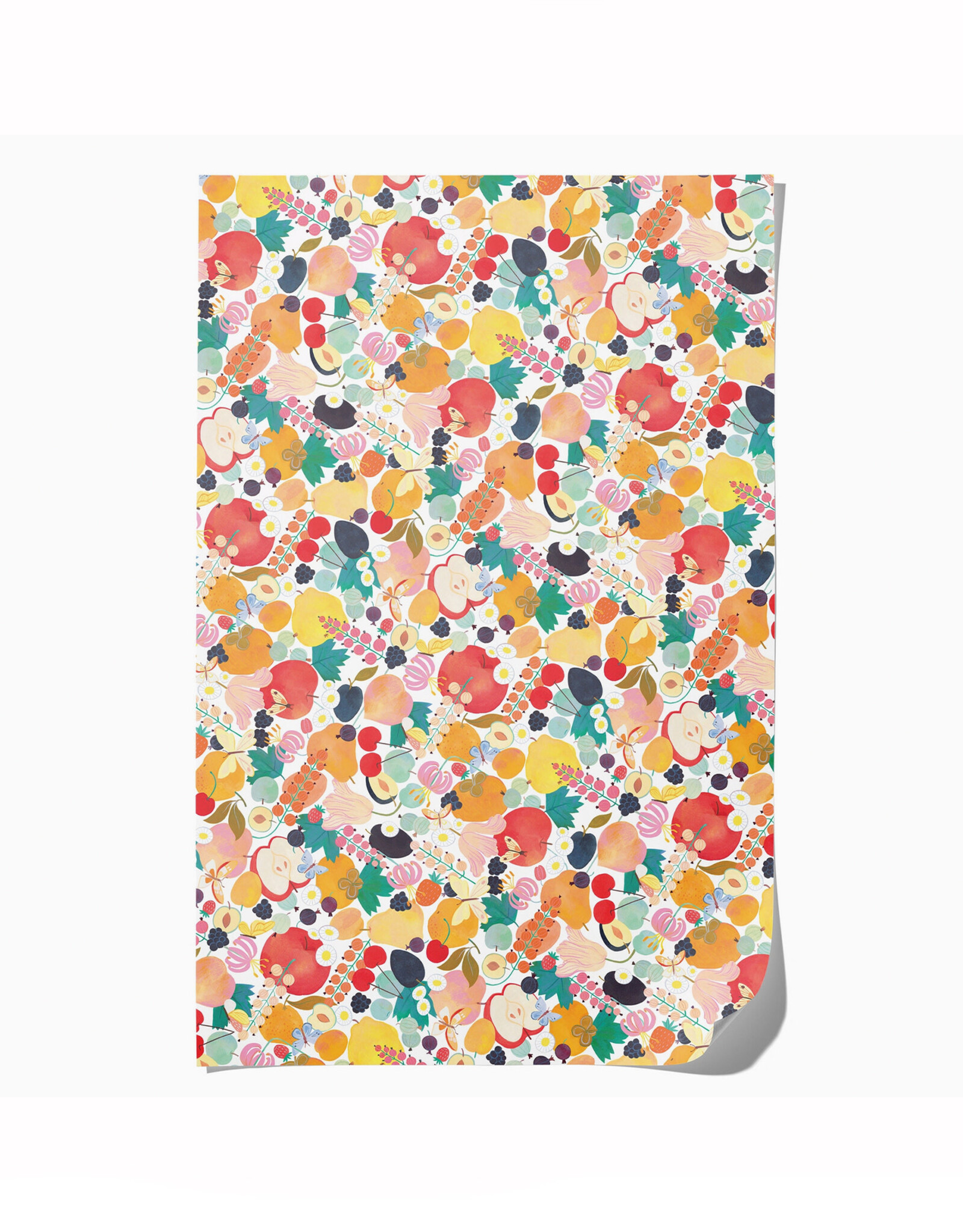 Fruits and Florals Wrapping Paper - Curbside Only