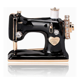 Vintage Style Sewing Machine Brooch Pin