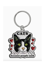 Cats Because People Suck  Keychain