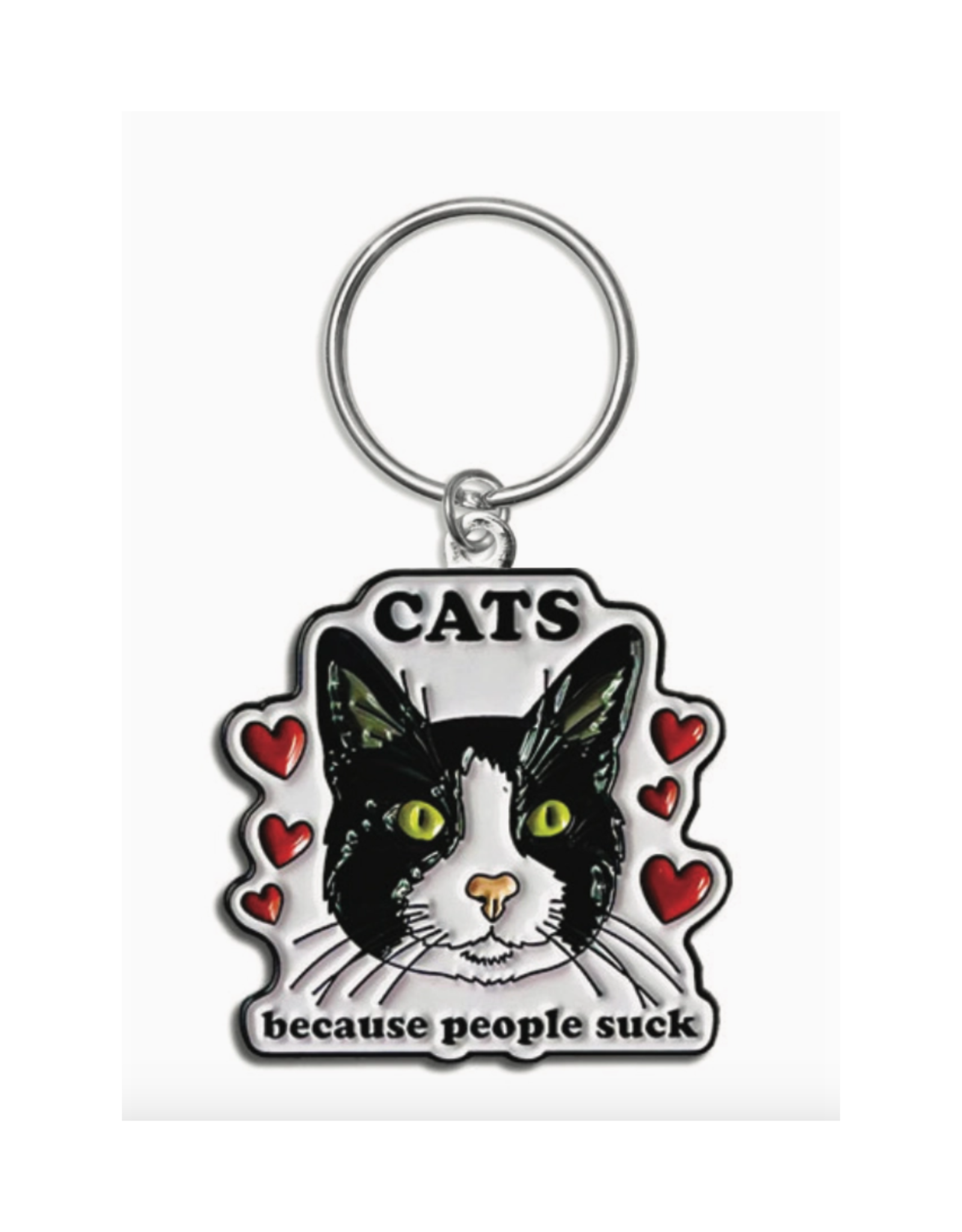 Cats Because People Suck  Keychain