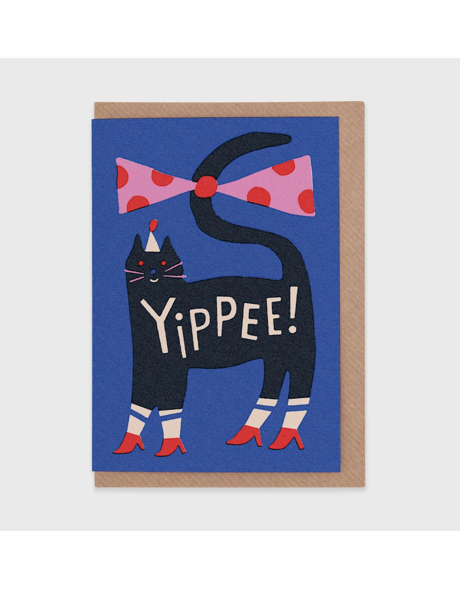 Yippee Party Cat Greeting Card