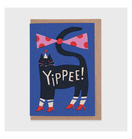 Yippee Party Cat Greeting Card