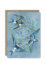 Sending You Comfort & Peace Swallows Greeting Card