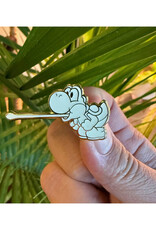 White Yoshi Enamel Pin (Glow in the Dark!)