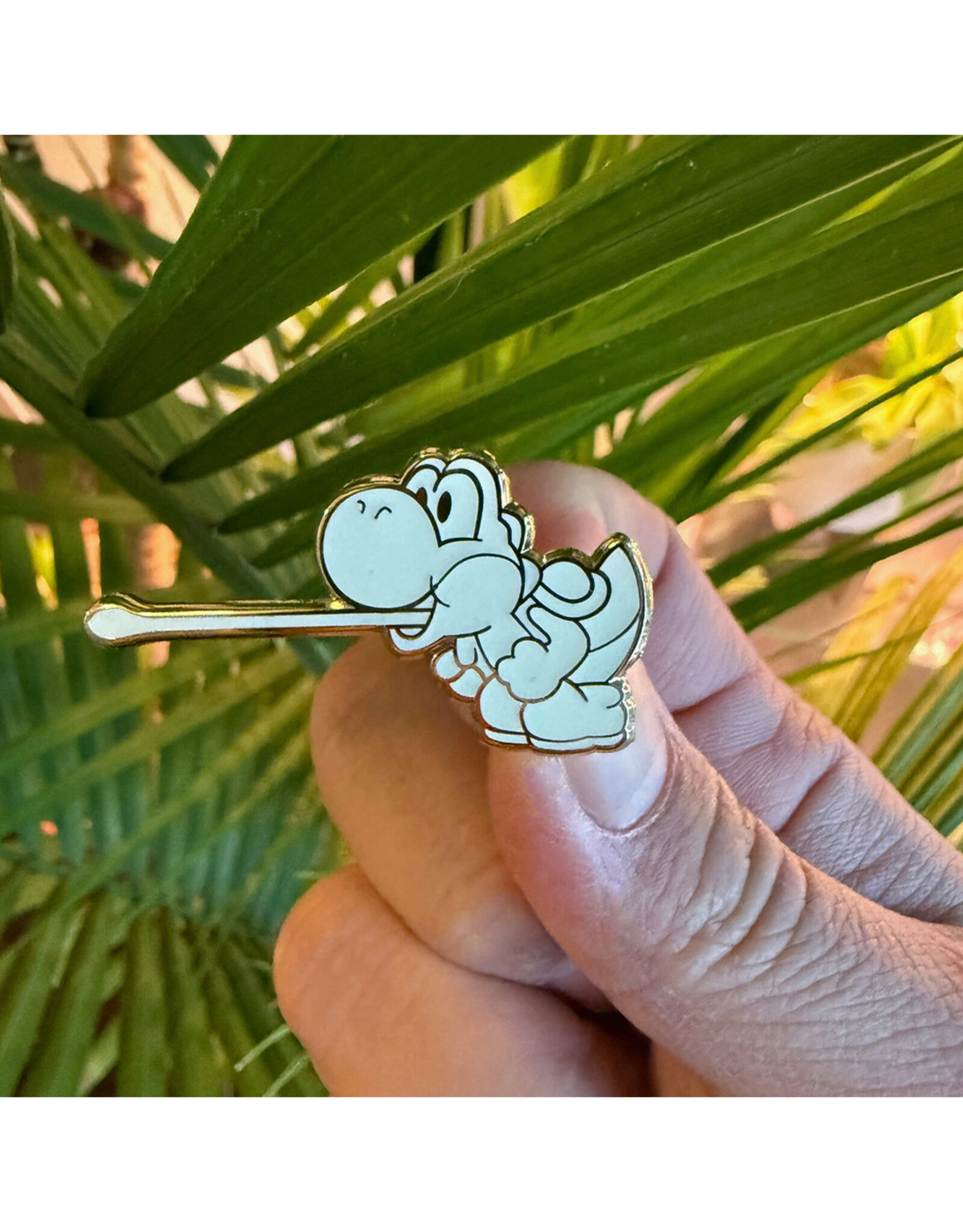 White Yoshi Enamel Pin (Glow in the Dark!)