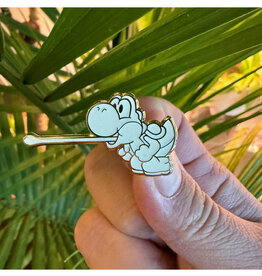 White Yoshi Enamel Pin (Glow in the Dark!)