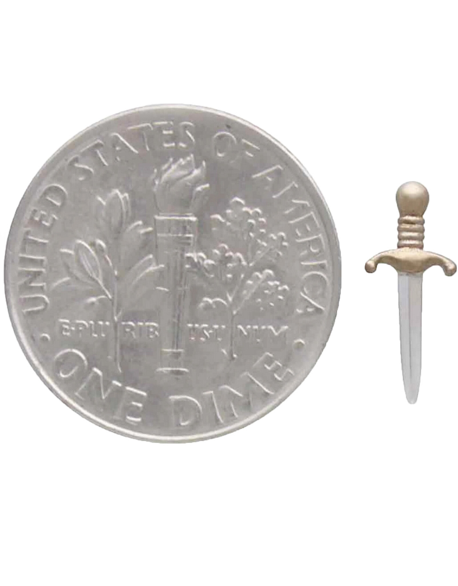 Mixed Metal Dagger Stud Earrings