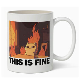 This Is Fine Cat Mug