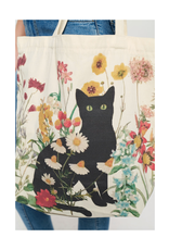 Floral Print Cat Tote