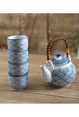 Japanese Seikaiha Waves Tea Set of 4 Japanese Seikaiha Waves Tea Set of 4
