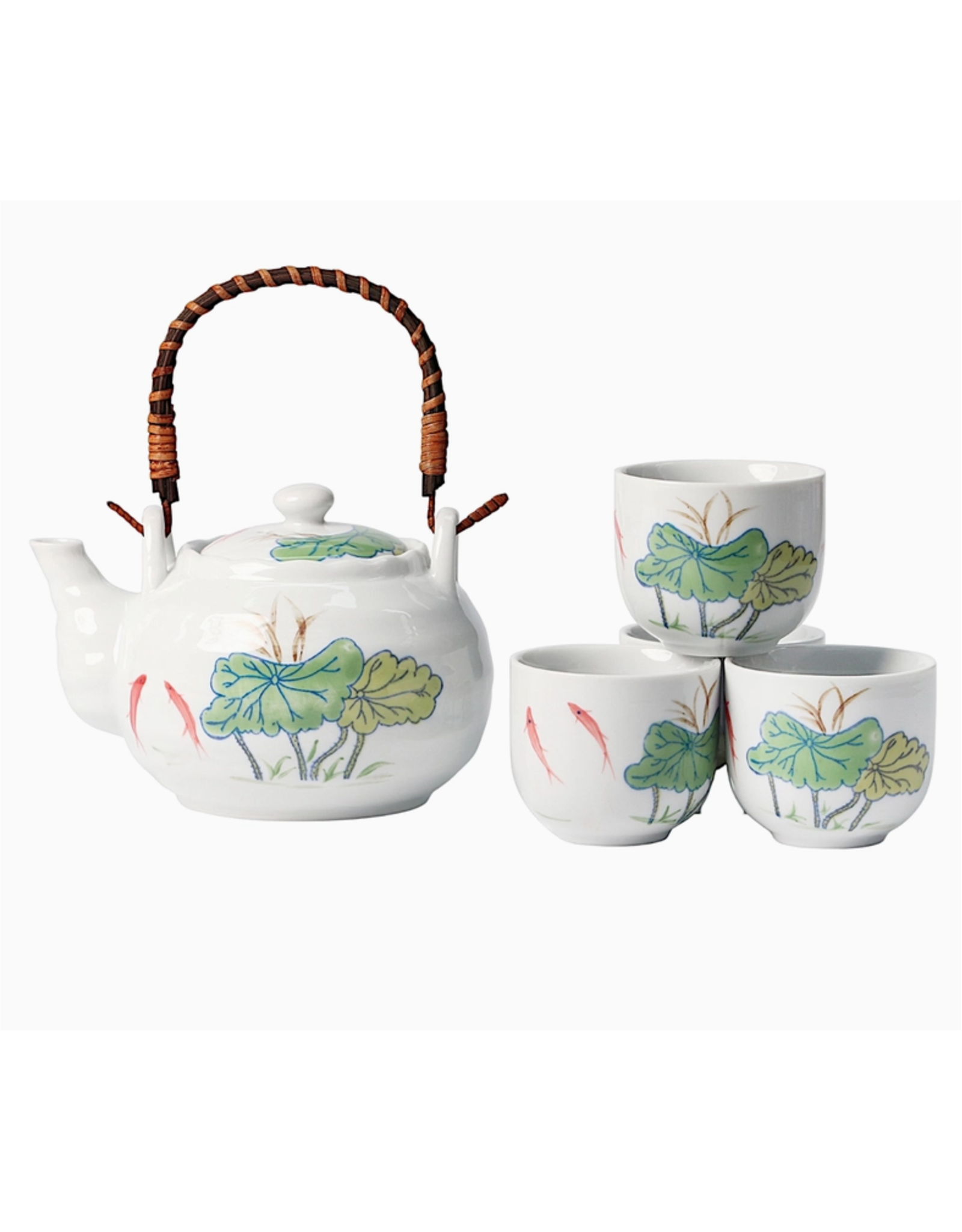 Koi Lotus Tea Set for 4