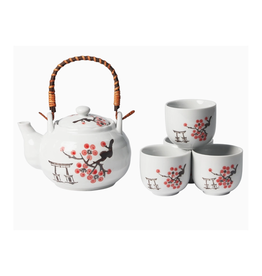 Sakura with Torii Tea Set for 4