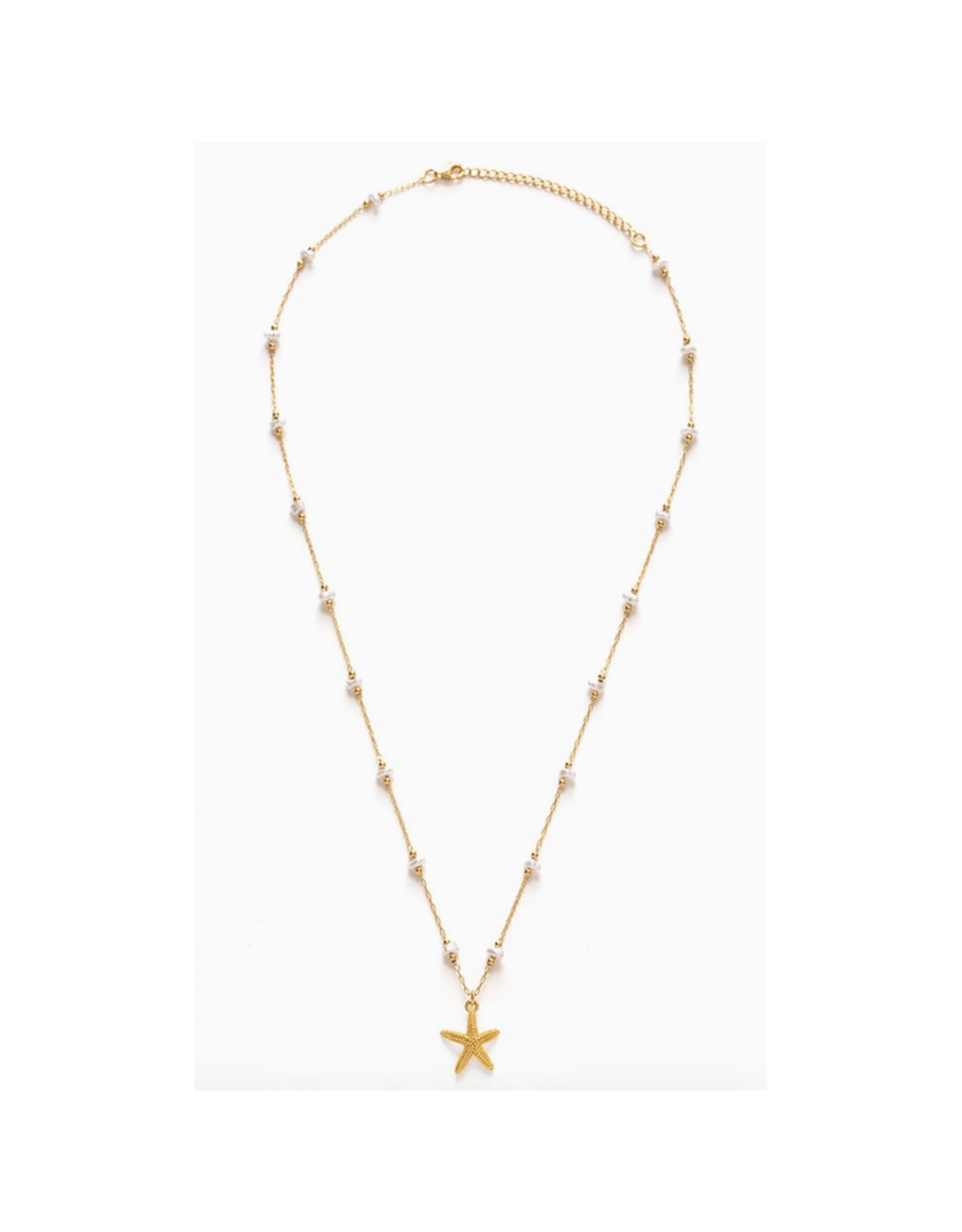 Starfish and Fresh Water Pearl Necklace