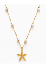 Starfish and Fresh Water Pearl Necklace