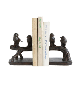 Resin Bird On a Branch Bookends
