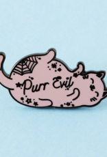 Purr Evil Cat Enamel Pin