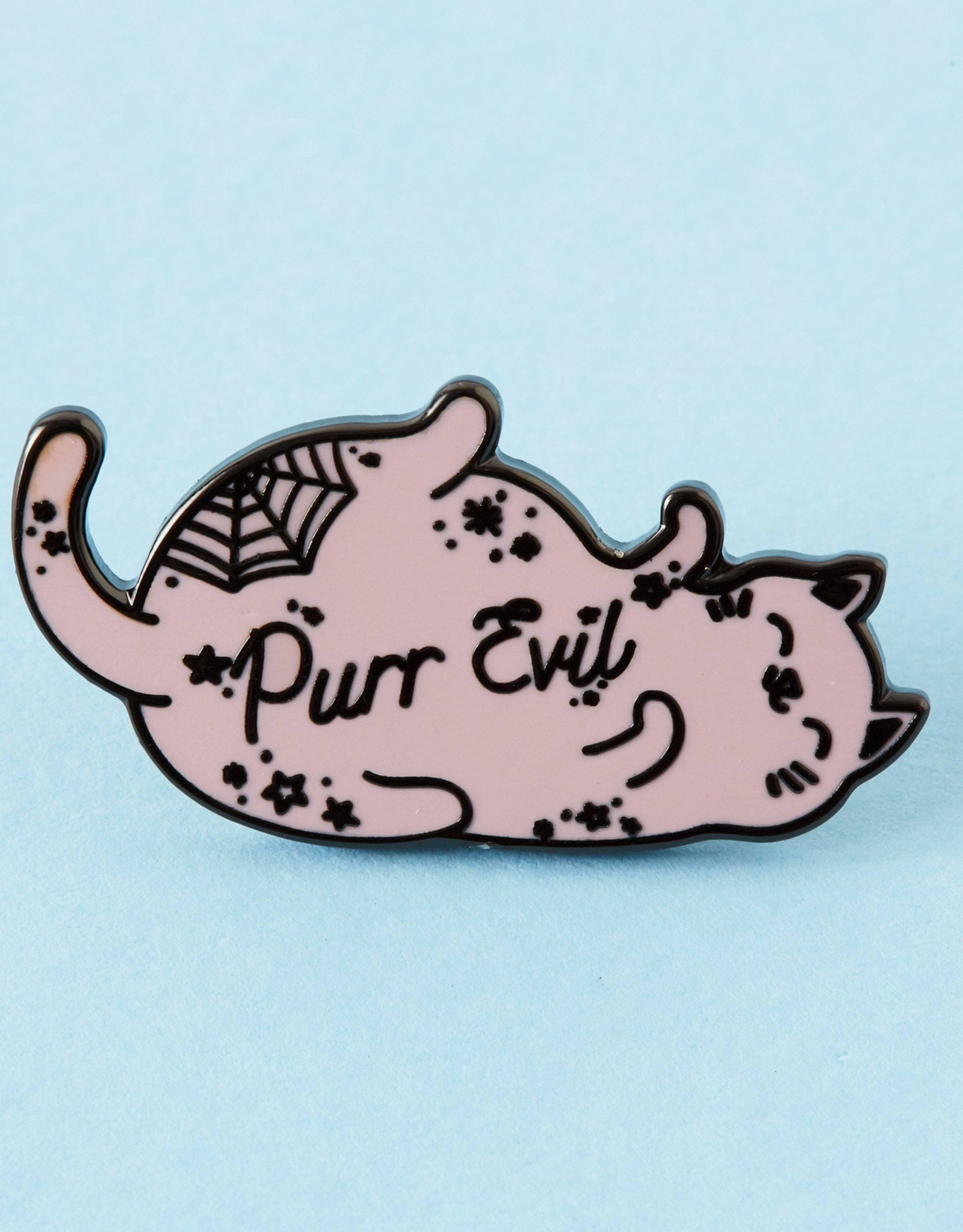 Purr Evil Cat Enamel Pin