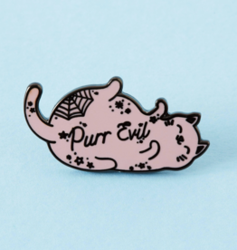 Purr Evil Cat Enamel Pin
