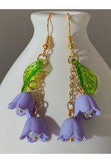 Purple Lily of the Valley Dangle Earrings Purple Lily of the Valley Dangle Earrings