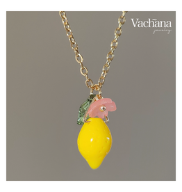 Sweet Yellow Lemon Necklace
