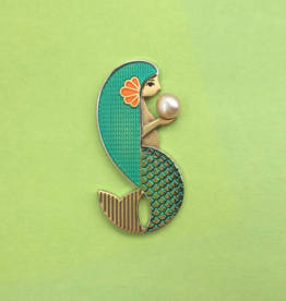 Amathea Mermaid Pin (Aqua)