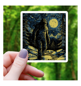 Bigfoot Starry Night Sticker