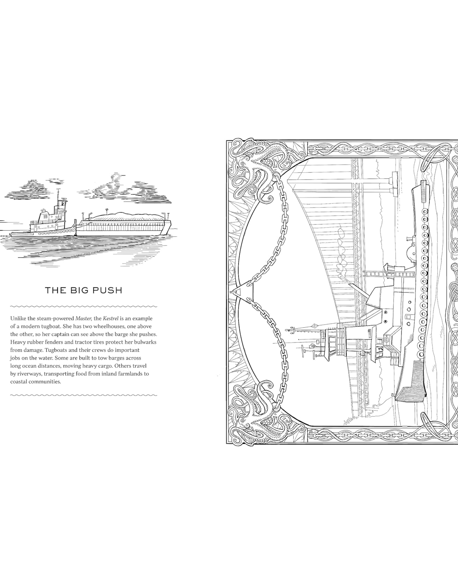 Working Boats Coloring Book