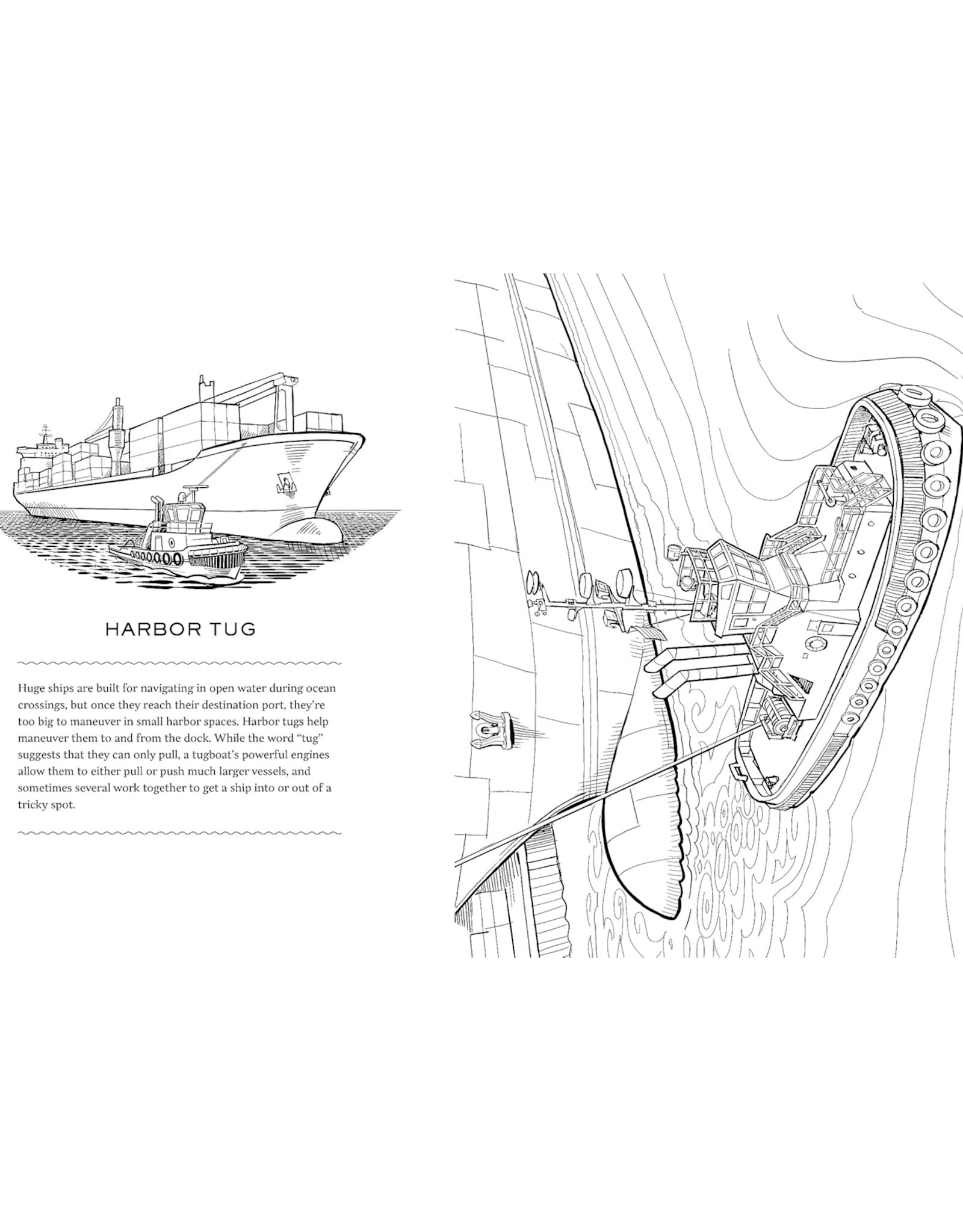 Working Boats Coloring Book
