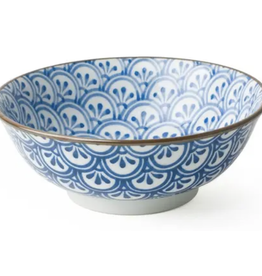 Monyou Hana-Seigaiha Bowl - 7.5"
