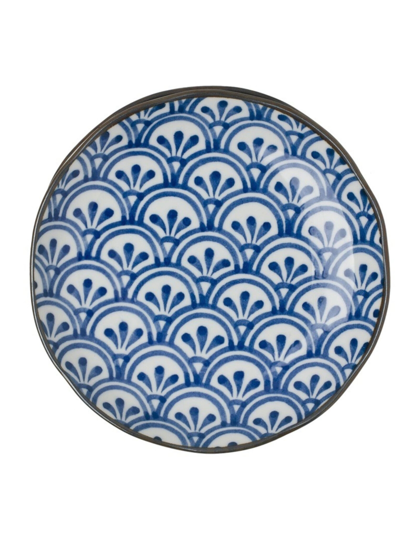 Monyou 6.5" Hana Seigaiha Plate