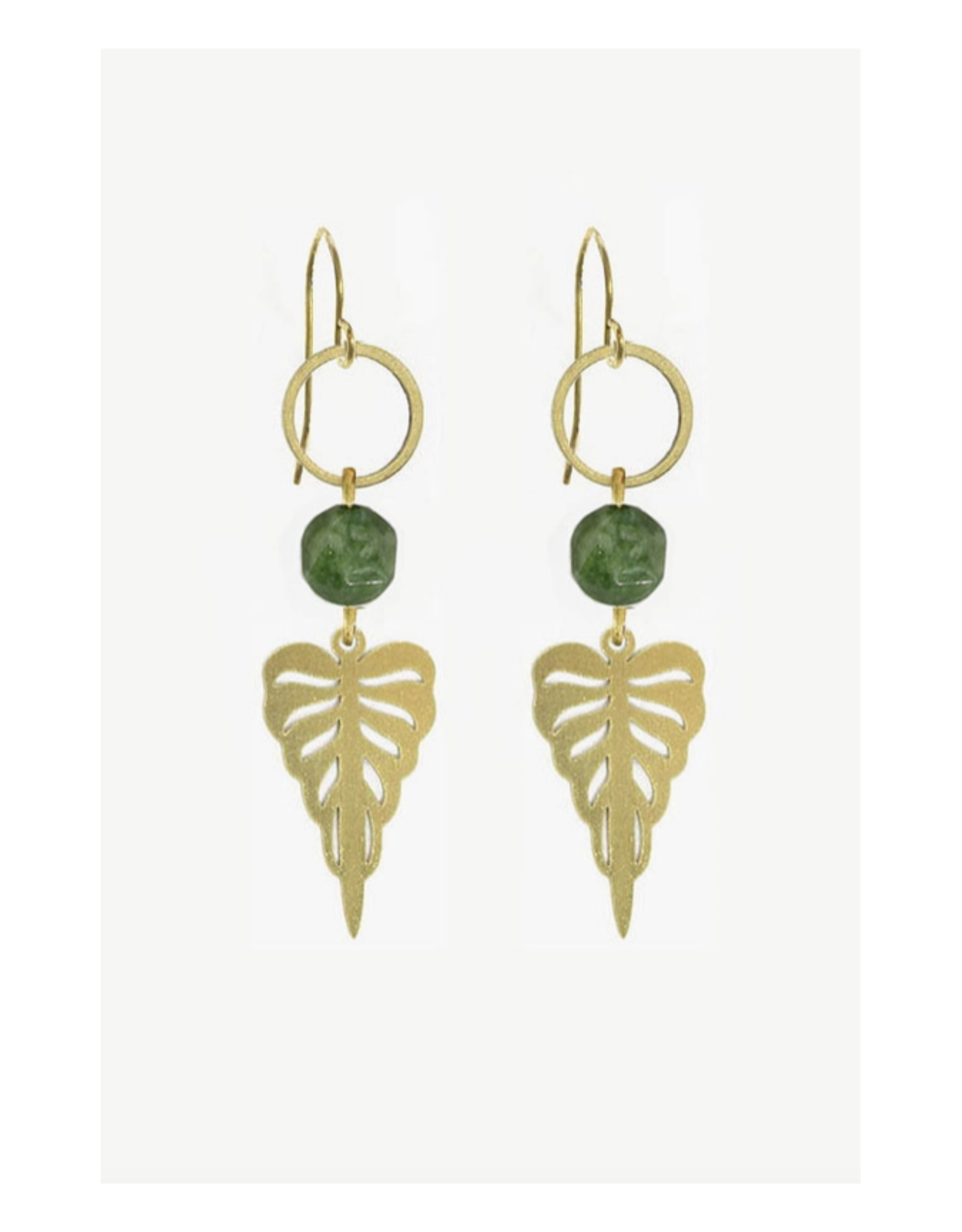 Slender Leaf Dangle Earrings
