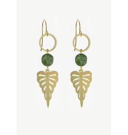 Slender Leaf Dangle Earrings