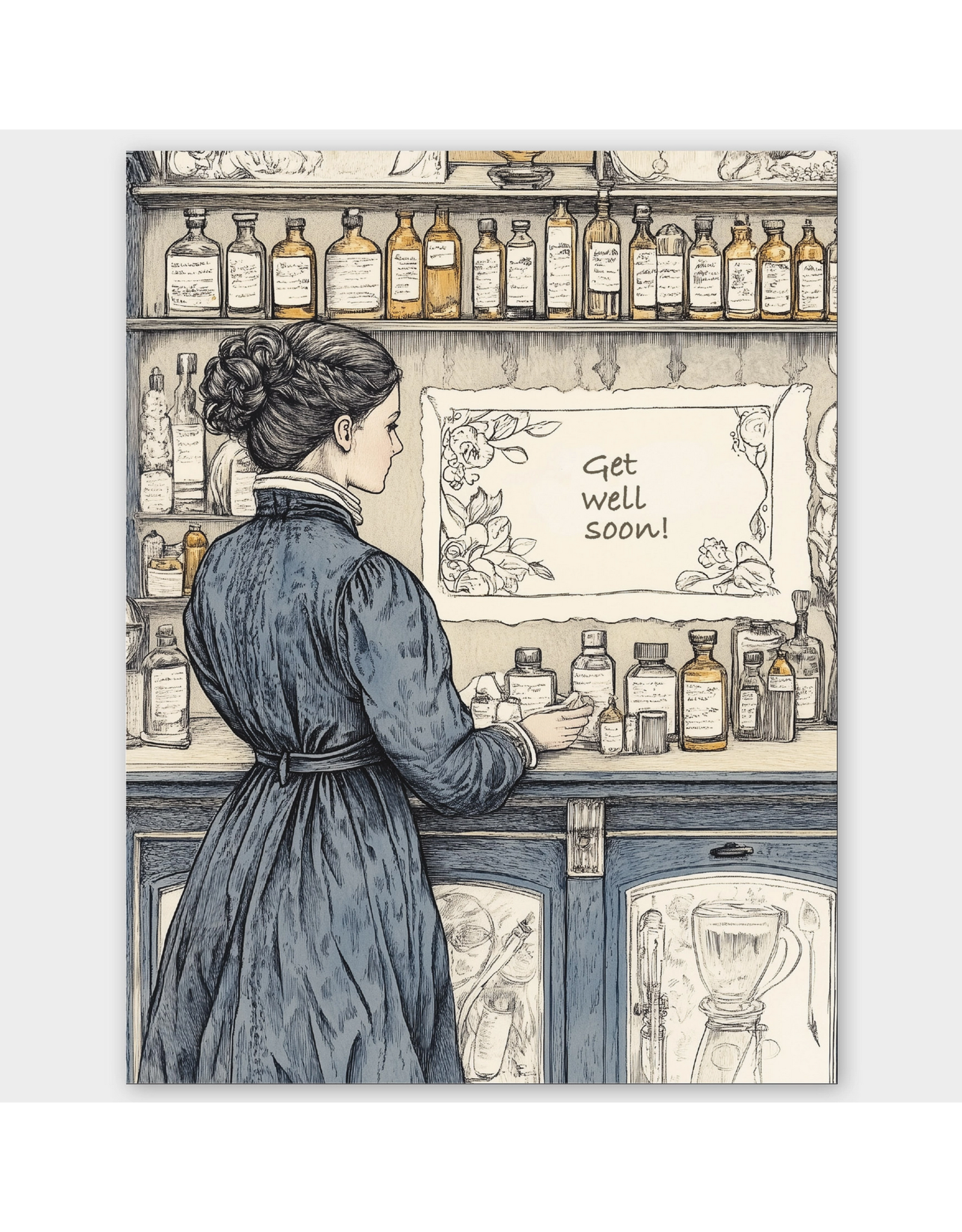 Get Well Soon Apothecary Greeting Card