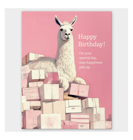 Llama Presents Birthday Greeting Card