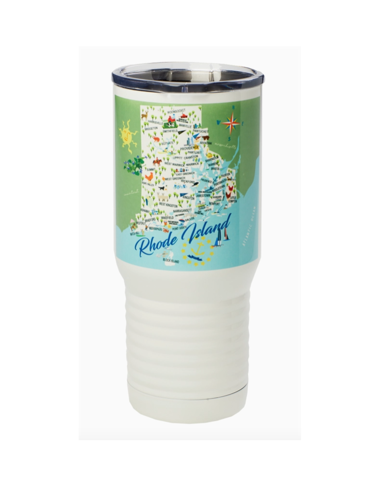 Rhode Island Map (Galleyware) Stainless Steel Tumbler