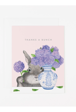 Thanks a Bunch Bunny + Lilacs Greeting Card