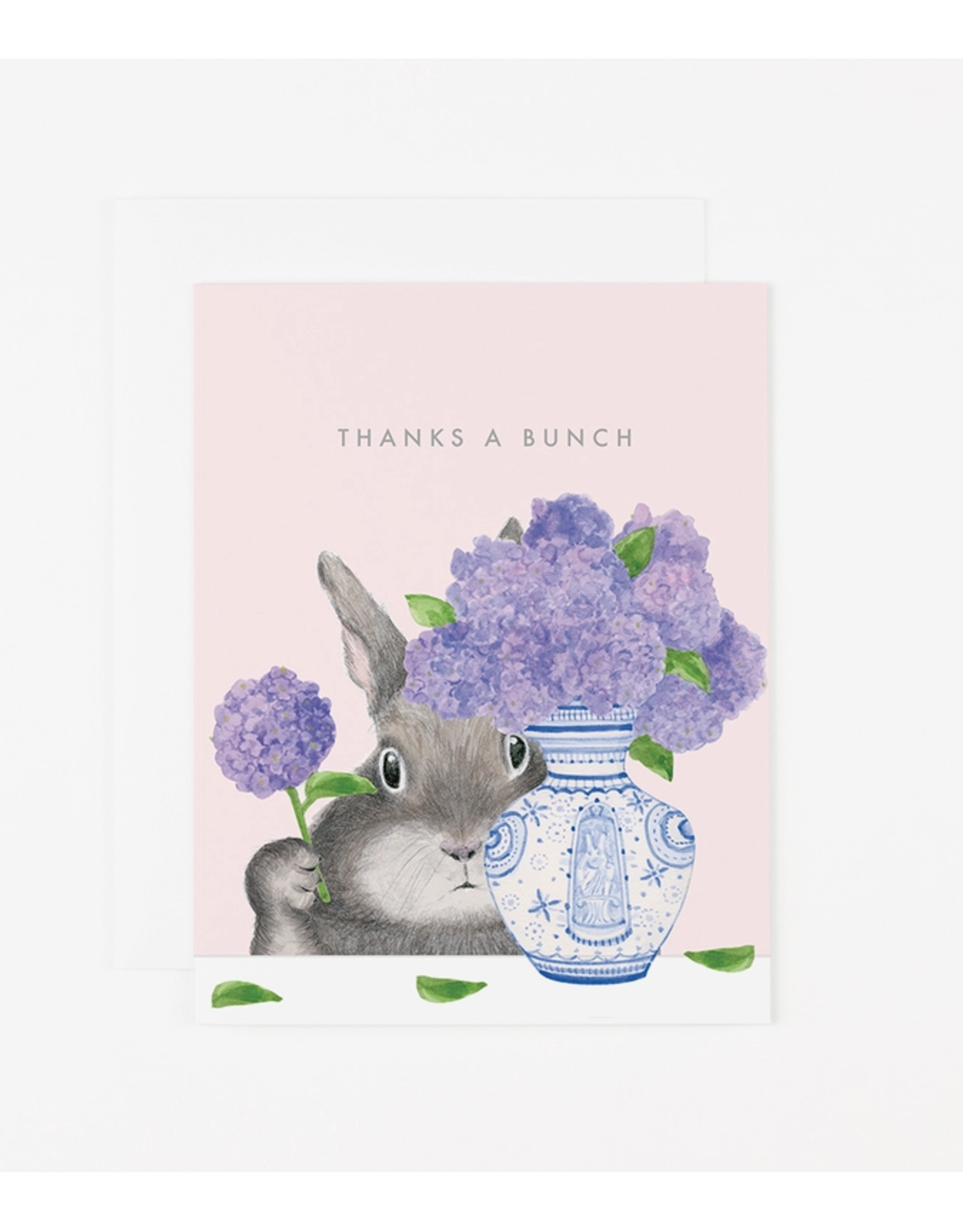 Thanks a Bunch Bunny + Lilacs Greeting Card