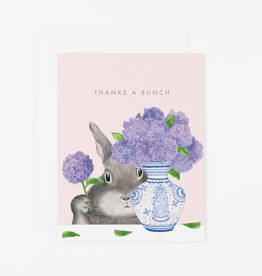 Thanks a Bunch Bunny + Lilacs Greeting Card