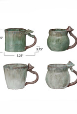 14 oz Stoneware Mug w/ Mushroom Handle (Assorted)