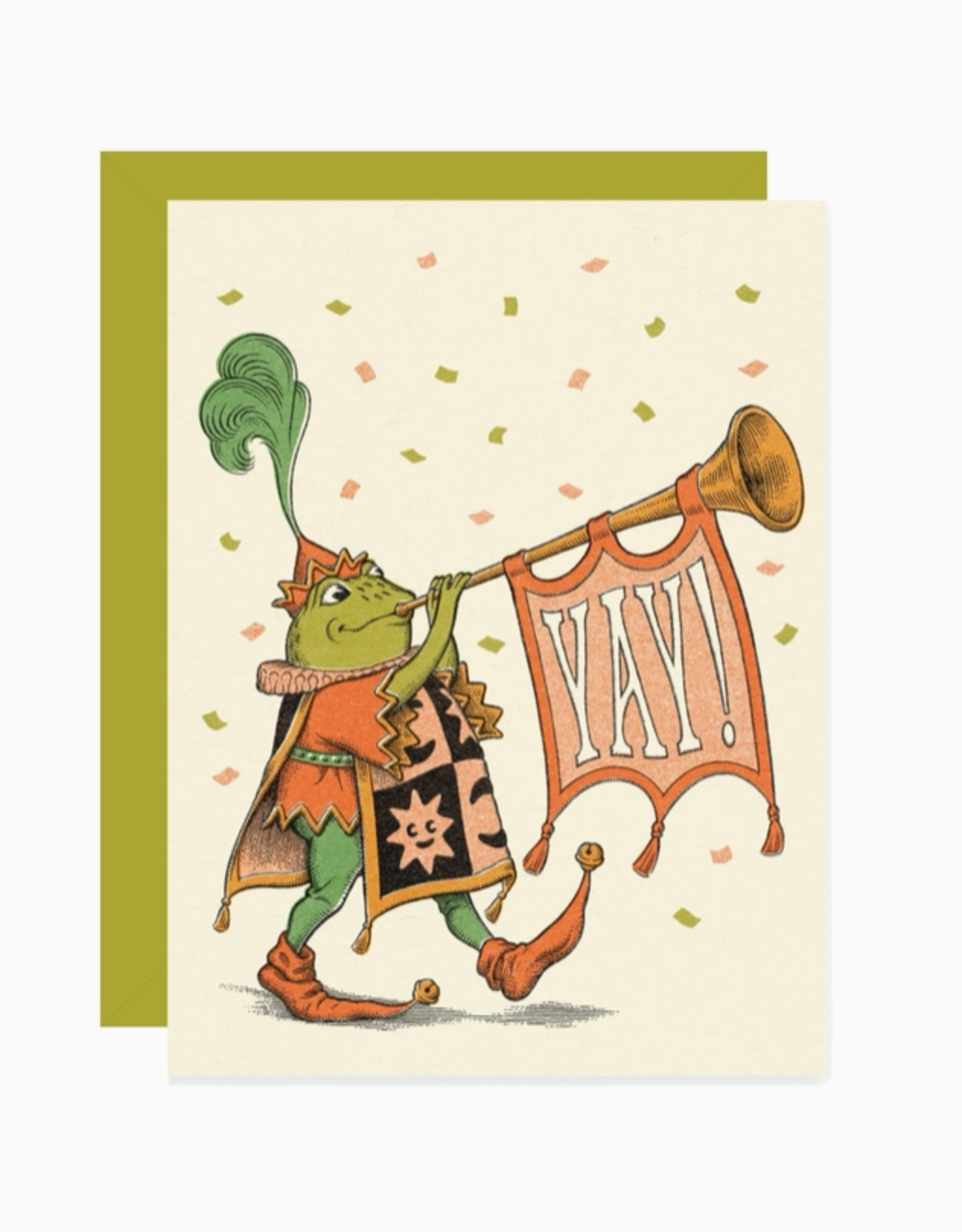 Froggy Yay Greeting Card