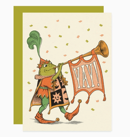Froggy Yay Greeting Card