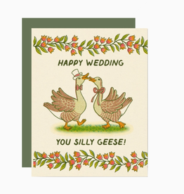 Happy Wedding You Silly Geese Greeting Card