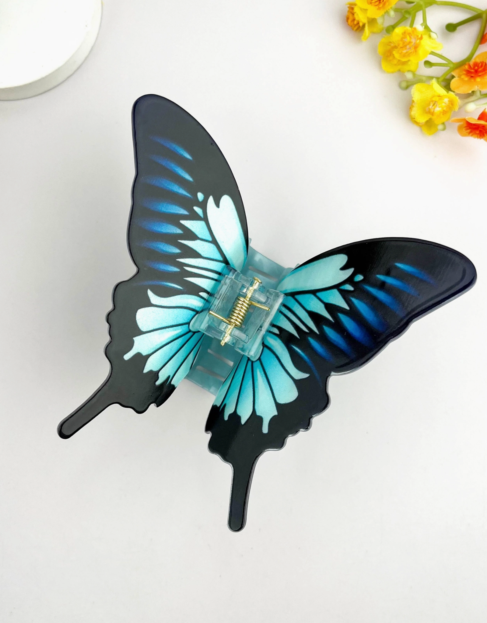 Blue Butterfly Claw Clip